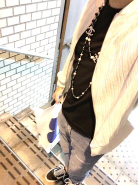 「chanel」｜「アイテム（ブルゾン）」を使った、S.HIROKI.GDさん（メンズ・170cm）の夏コーディネート