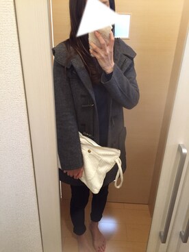 「STUDIOUS SELECT（ステュディオスセレクト）のアイテム（ダッフルコート）」を使った、ランバリーさん（レディース・156cm）の冬コーディネート