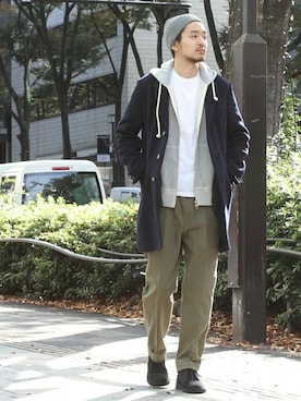 「JOURNAL STANDARD relume（ジャーナルスタンダード　レリューム）のアイテム（ニットキャップ/ビーニー）」を使った、Saiさん（メンズ・180cm）の秋コーディネート