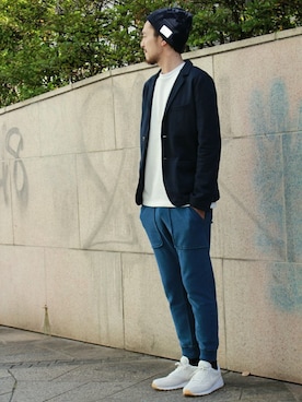 「JOURNAL STANDARD relume（ジャーナルスタンダード　レリューム）のアイテム（ニットキャップ/ビーニー）」を使った、Saiさん（メンズ・180cm）の冬コーディネート