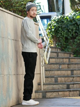 「JOURNAL STANDARD relume（ジャーナルスタンダード　レリューム）のアイテム（ニットキャップ/ビーニー）」を使った、Saiさん（メンズ・180cm）の冬コーディネート