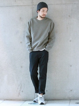 「JOURNAL STANDARD relume（ジャーナルスタンダード　レリューム）のアイテム（ニットキャップ/ビーニー）」を使った、Saiさん（メンズ・180cm）の冬コーディネート