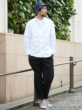 「バンドカラー」｜Saiさん（メンズ・180cm）の春コーディネート