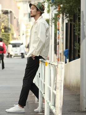 「Saucony（サッカニー）のアイテム」を使った、Saiさん（メンズ・180cm）の春コーディネート