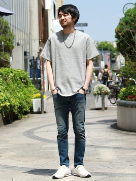 「Saucony（サッカニー）のアイテム」を使った、Saiさん（メンズ・180cm）の春コーディネート