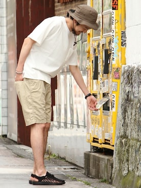 「ROKX（ロックス）のアイテム（パンツ）」を使った、Saiさん（メンズ・180cm）の春コーディネート