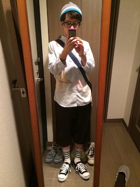 「FRAPBOIS」｜「アイテム（オールインワン・サロペット）」を使った、オーミチさん（メンズ・161cm）の夏コーディネート