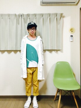 「mercibeaucoup,（メルシーボークー）のアイテム（その他アウター）」を使った、オーミチさん（メンズ・161cm）の秋コーディネート