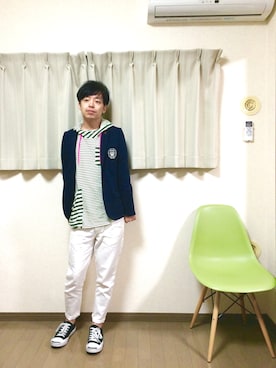 「FRAPBOIS」｜「アイテム（その他アウター）」を使った、オーミチさん（メンズ・161cm）の秋コーディネート