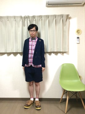 「FRAPBOIS」｜「アイテム（その他アウター）」を使った、オーミチさん（メンズ・161cm）の秋コーディネート