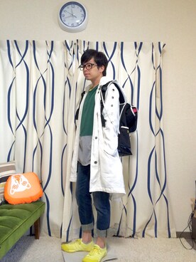 「mercibeaucoup,（メルシーボークー）のアイテム（その他アウター）」を使った、オーミチさん（メンズ・161cm）の春コーディネート