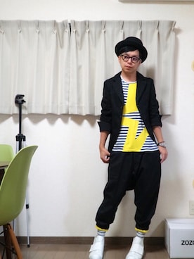 「zucca」｜「アイテム（ジャケット/アウター）」を使った、オーミチさん（メンズ・161cm）の秋コーディネート