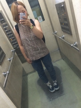 「KBF BOX（ケービーエフ ボックス）のアイテム（アクセサリー）」を使った、ちとさん（レディース・153cm）の夏コーディネート