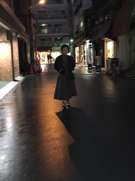 「MONKI（モンキ）のアイテム（ブルゾン）」を使った、ちとさん（レディース・153cm）の冬コーディネート