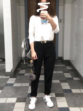 「EXPRESS（エクスプレス）のアイテム（スラックス）」を使った、biancaさん（レディース・160cm）の夏コーディネート