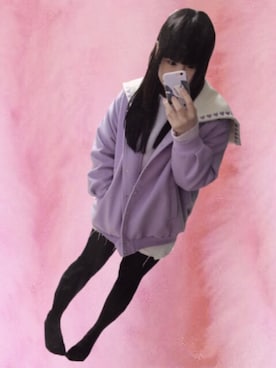 「BUBBLES（バブルス）のアイテム（ブルゾン）」を使った、nanaさん（レディース・162cm）の春コーディネート