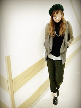 「彼氏の服」｜まぃさん（レディース・164cm）の春コーディネート