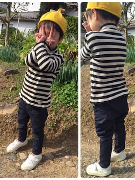 「フェリシモキッズ（フェリシモキッズ）のアイテム」を使った、らにさん（レディース・155cm）の春コーディネート