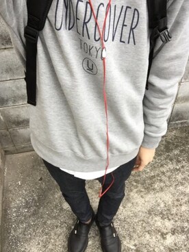 「KIDS LOVE GAITE」｜「アイテム（スウェット）」を使った、かーずさん（メンズ・180cm）の冬コーディネート