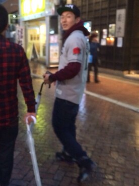 「Lafayette（ラファイエット）のアイテム（キャップ、ブラック系）」を使った、だいちゃんさん（メンズ・173cm）の夏コーディネート