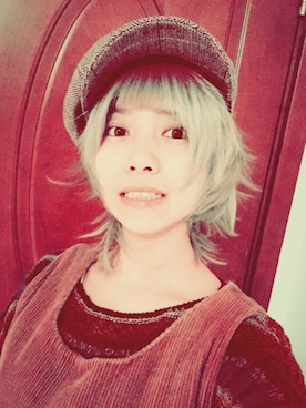 「报童のアイテム（キャスケット、グレー系）」を使った、_鱼涩涩し_さん（レディース・160cm）の冬コーディネート