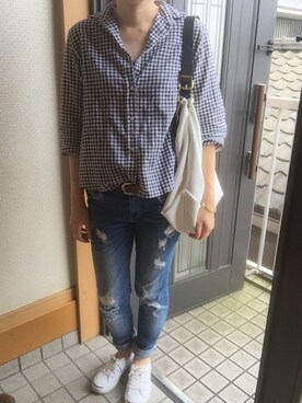 「niko and...（ニコアンド）のアイテム（バングル/リストバンド）」を使った、Hammyさん（レディース・163cm）の夏コーディネート