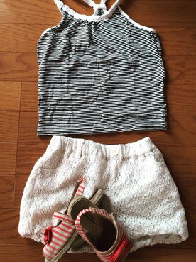 「アイテム（キャミソール）」を使った、0703さん（キッズ・110cm）の秋コーディネート