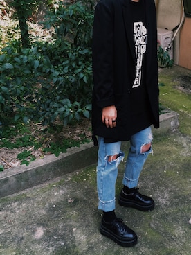 「JULIEN DAVID（ジュリエンデビッド）のアイテム（テーラードジャケット）」を使った、mushr000000mさん（レディース・168cm）の秋コーディネート