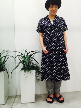 「アイテム（シャツワンピース）」を使った、manamiさん（レディース・156cm・20代）の夏コーディネート