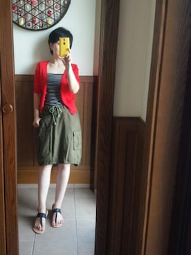 「oeuf doux（ウフ ドゥー）のアイテム」を使った、きよさん（レディース・149cm）の夏コーディネート