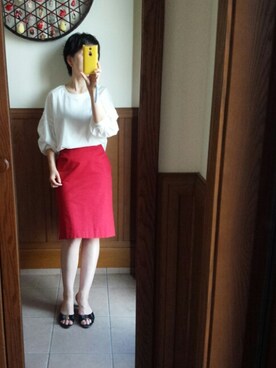 「UNTITLED（アンタイトル）のアイテム（スカート）」を使った、きよさん（レディース・149cm）の夏コーディネート