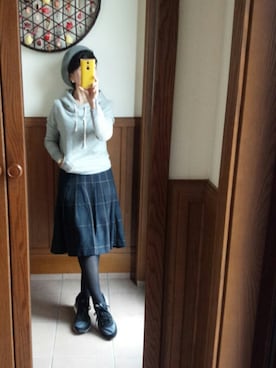 「RAY CASSIN（レイカズン）のアイテム（ハンチング/ベレー帽）」を使った、きよさん（レディース・149cm）の秋コーディネート