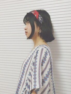 「a fadのアイテム」を使った、elevenwongさん（レディース・158cm）の夏コーディネート