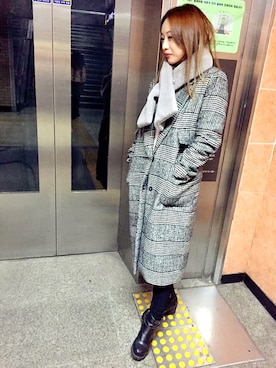 「korean」｜「アイテム（ジャケット/アウター）」を使った、Ashley Chenさん（レディース・159cm）の冬コーディネート