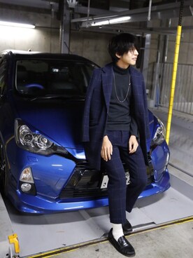 「DISCOVERED（ディスカバード）のアイテム（セットアップ）」を使った、kentoさん（メンズ・173cm）の秋コーディネート