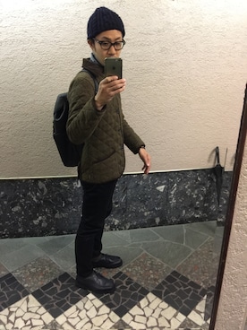 バックパック リュックを使った 暖かい日の冬コーデ のメンズ人気ファッションコーディネート ユーザー その他ユーザー Wear