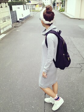 「BEN DAVIS/PROJECT LINE（ベンデイビスプロジェクトライン）のアイテム（バッグ）」を使った、annaさん（レディース・160cm）の秋コーディネート