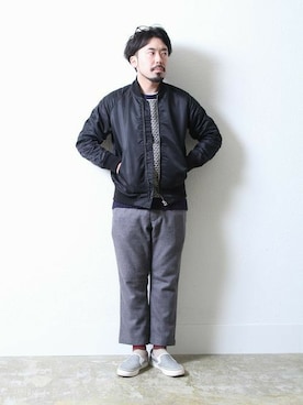 「タイムセール」｜「アイテム（ジャケット/アウター）」を使った、リッキー ほそださん（メンズ・162cm）の秋コーディネート