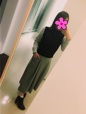 「JEANASIS（ジーナシス）のアイテム（ブーティ）」を使った、s.paddyさん（レディース・158cm）の秋コーディネート