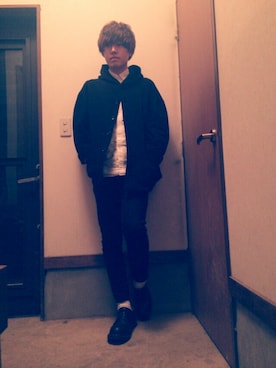 「Y's（ワイズ）のアイテム（その他アウター）」を使った、naka. さん（メンズ・174cm）の冬コーディネート