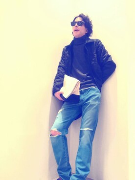 「SEVENDAYS=SUNDAY（セブンデイズサンデイ）のアイテム（バッグ）」を使った、hayatoさん（メンズ・177cm）の冬コーディネート