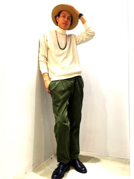 「タートル」｜「アイテム（帽子）」を使った、hayatoさん（メンズ・177cm）の冬コーディネート