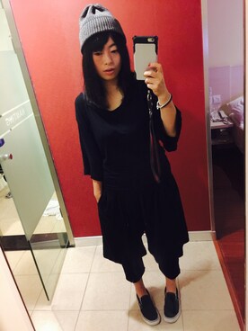 「MOUSSY（マウジー）のアイテム（Tシャツ/カットソー、ブラック系）」を使った、shirelysunさん（レディース・155cm）の春コーディネート