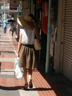 「MINIMUM（ミニマム）のアイテム（スカート）」を使った、ユカさん（レディース・158cm）の夏コーディネート