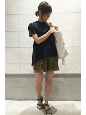 「アイテム（バッグ、ホワイト系）」を使った、hirotaさん（レディース・167cm）の夏コーディネート