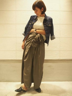 「アイテム（ワンピース/ドレス、グリーン系）」を使った、hirotaさん（レディース・167cm）の夏コーディネート