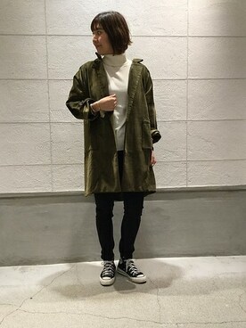 「LUC DNM （ラックデニム）のアイテム」を使った、hirotaさん（レディース・167cm）の冬コーディネート