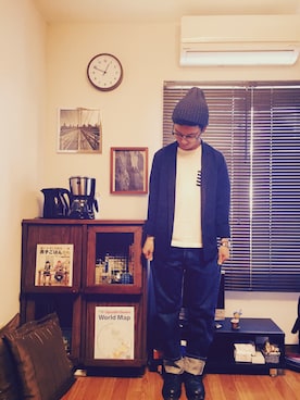 「ポケットＴシャツ」｜「アイテム（セットアップ）」を使った、KEEXさん（メンズ・163cm）の秋コーディネート