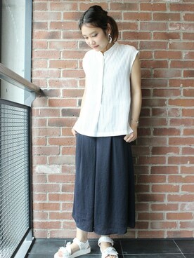 「suicoke（スイコック）のアイテム」を使った、journal standard L'essage 銀座店 KANAEさん（レディース・160cm）の夏コーディネート