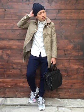 「G-STAR RAW（ジースターロゥ）のアイテム（ダウンジャケット/コート）」を使った、OGAWAさん（メンズ・168cm）の春コーディネート